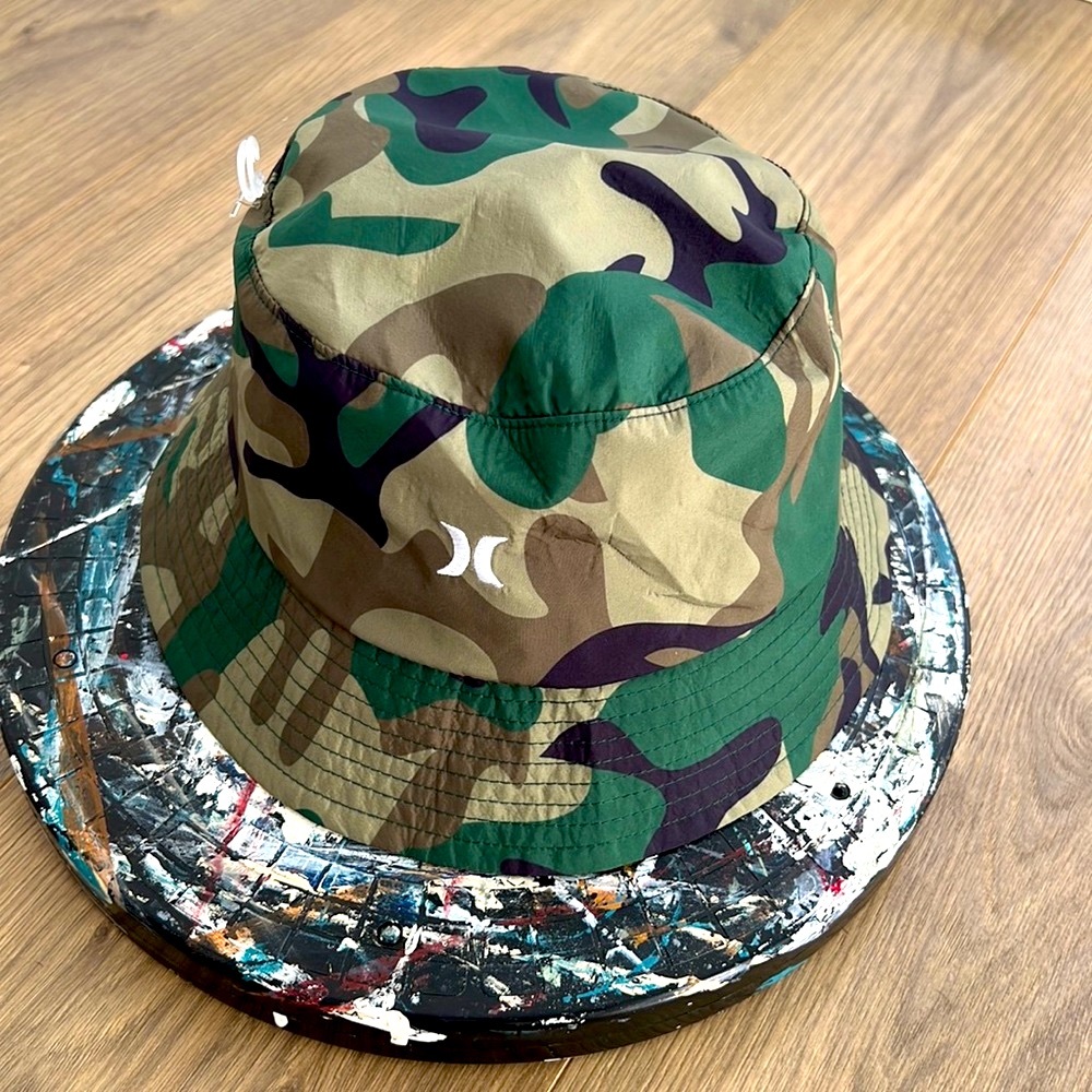 🟢HURLEY BUCKET HAT  | Green Camo | Awesome Hat | super cool find - Picture 6 of 16